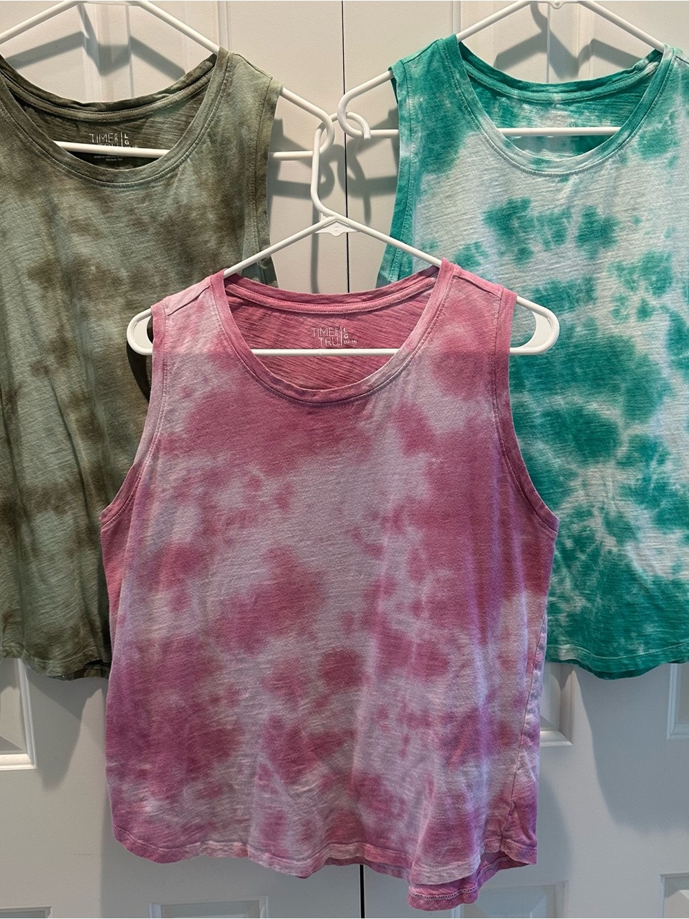 3 Time and Tru Tie Dye Tank Top Muscle Shirts L 12-14